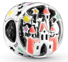 Colourful Castle Round Charm