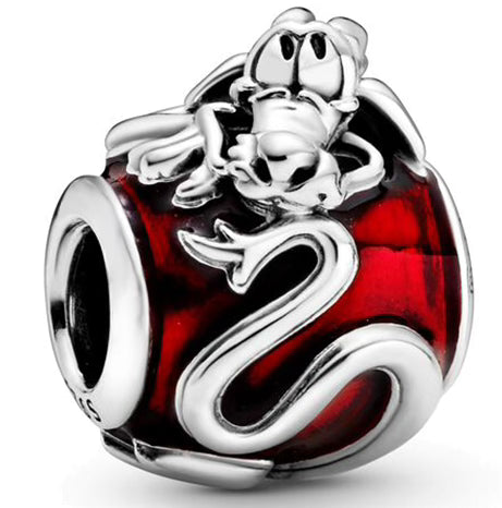 Red Dog Round Charm
