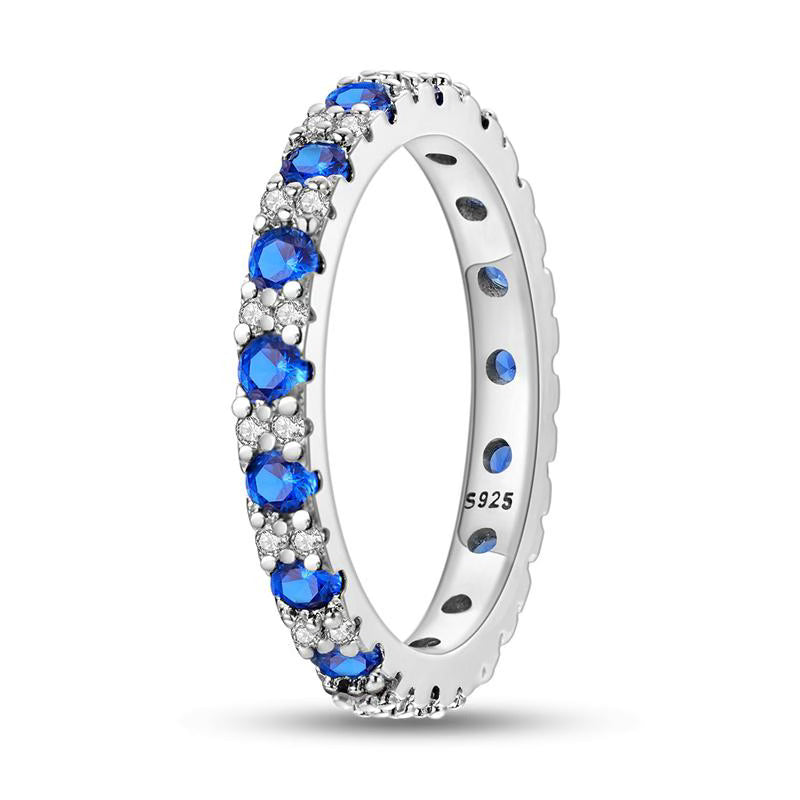 Blue Diamante Intricate Ring