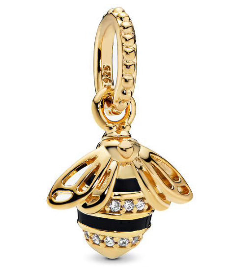 Black & Golde Bumblebee Pendant Charm