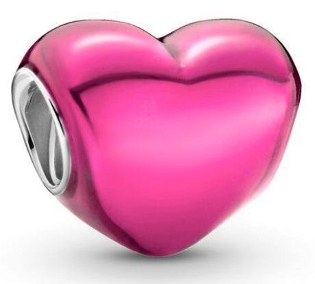 Pink Love Heart Simple Charm