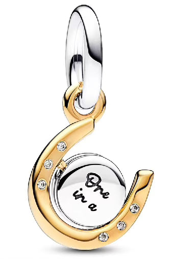 Golden Horseshoe Lucky Pendant Charm