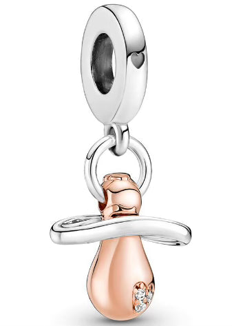 Rose Gold Pacifier Pendant Charm