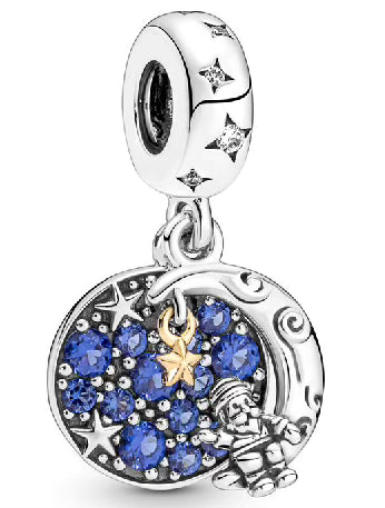 Night Sky Stars Moon Pendant Charm