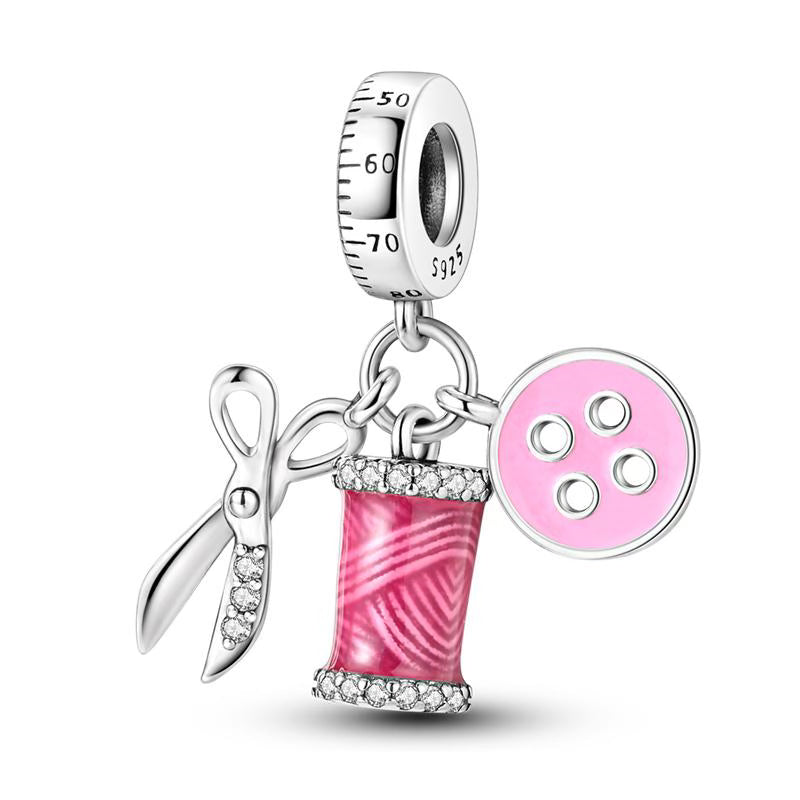Seamstress’s Pink Equipment Pendants Charm