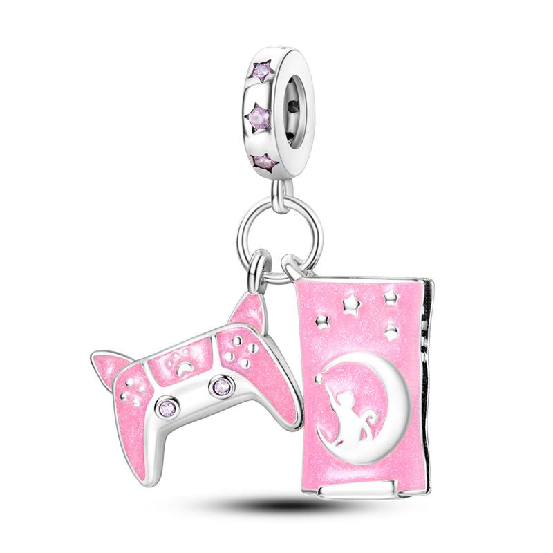 Pink Gamer Pendant Charm