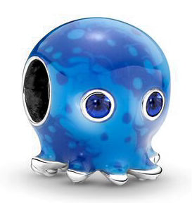 Blue Octopus Charm
