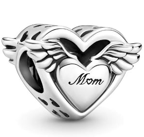 Winged Love Hearts Mom Charm
