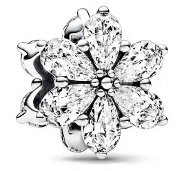 Diamante Petals Flower Charm