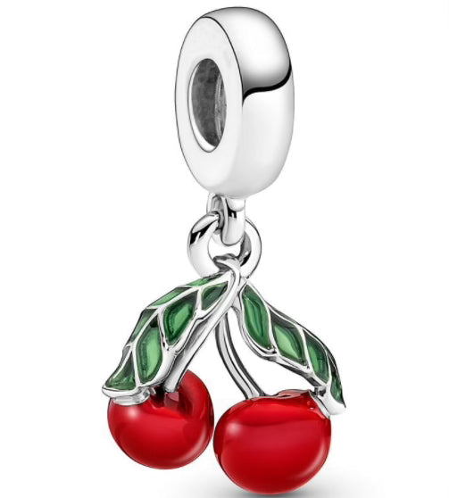 Double Cherry Pendant Charm