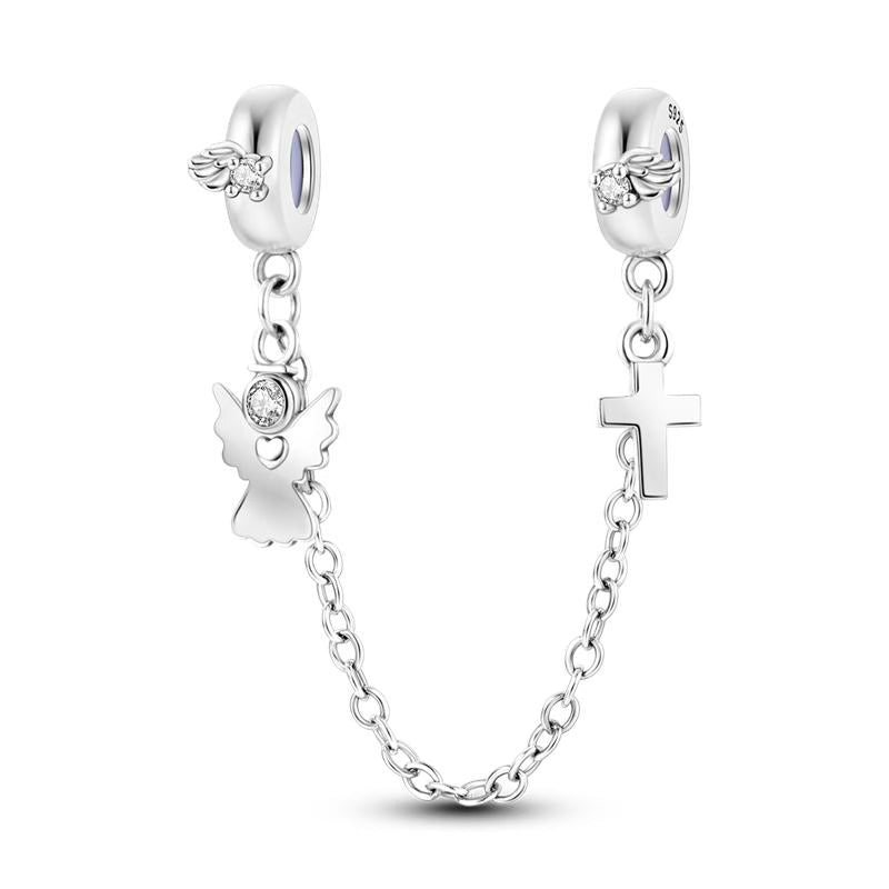 Angel & Cross Chain Charm
