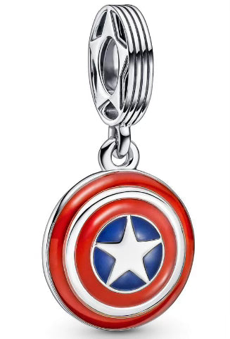 Superhero American Shield Pendant Charm