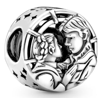 Couple Gaze Round Charm