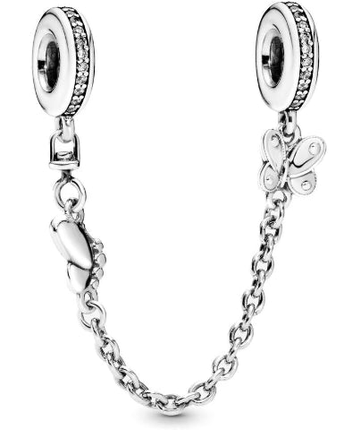 Butterfly Diamante Chain Charm