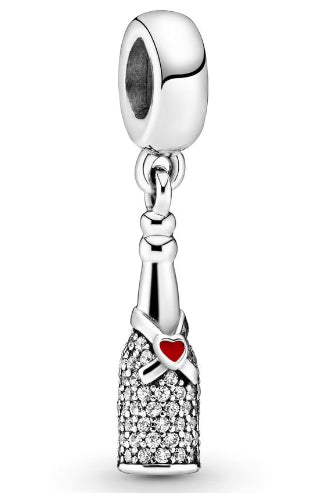 Diamante Red Heart Pendant Charm
