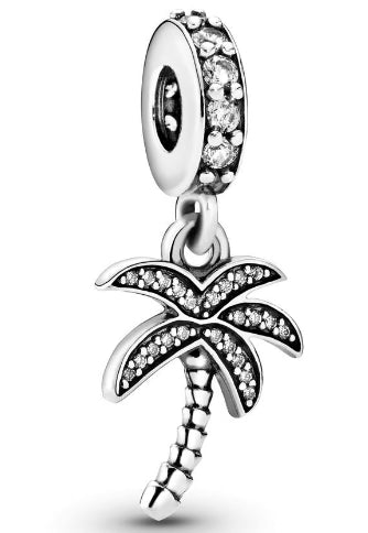 Diamante Palm Tree Pendant Charm