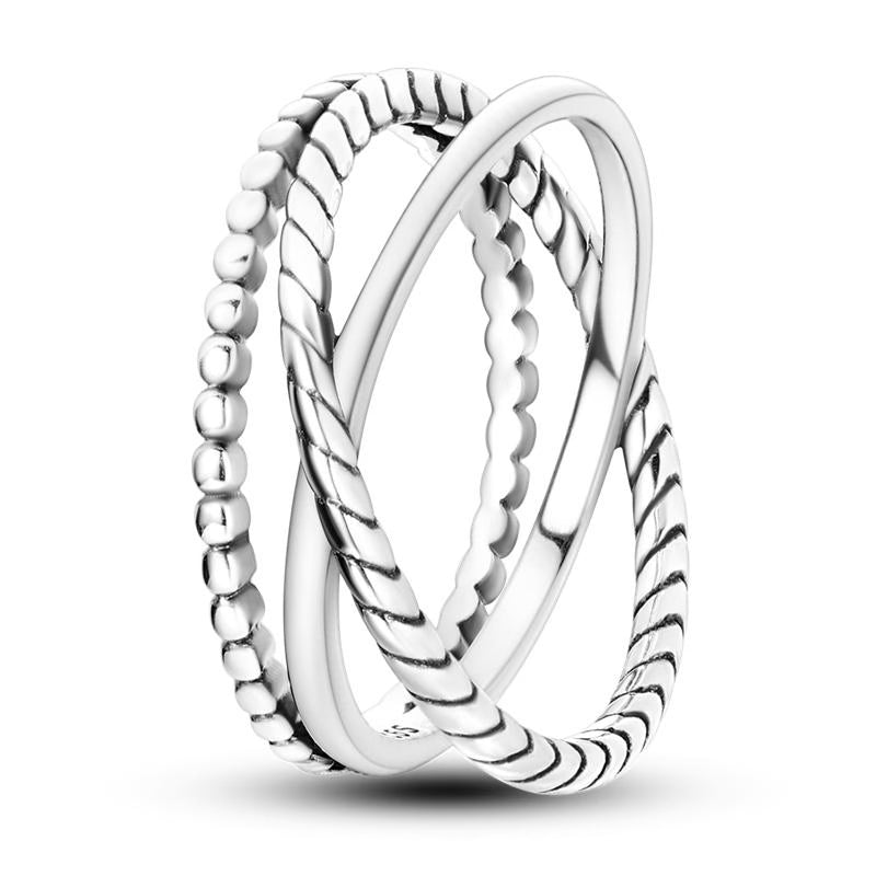 Assorted Three Criss-Cross Ring