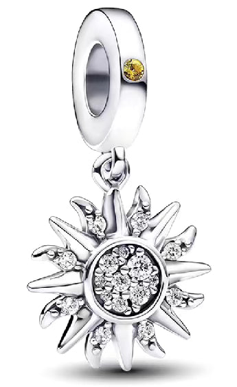 Burning Sun Diamante Pendant Charm