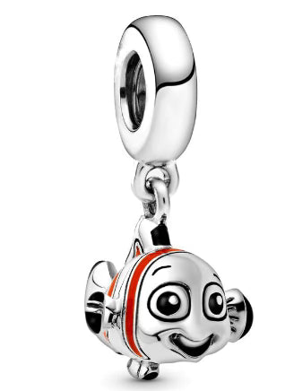 Red Striped Fish Pendant Charm