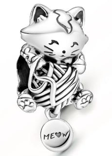 Kitten & Yarn Meow Pendant Charm