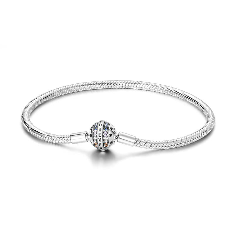 Forever Round Detail Charm Bracelet