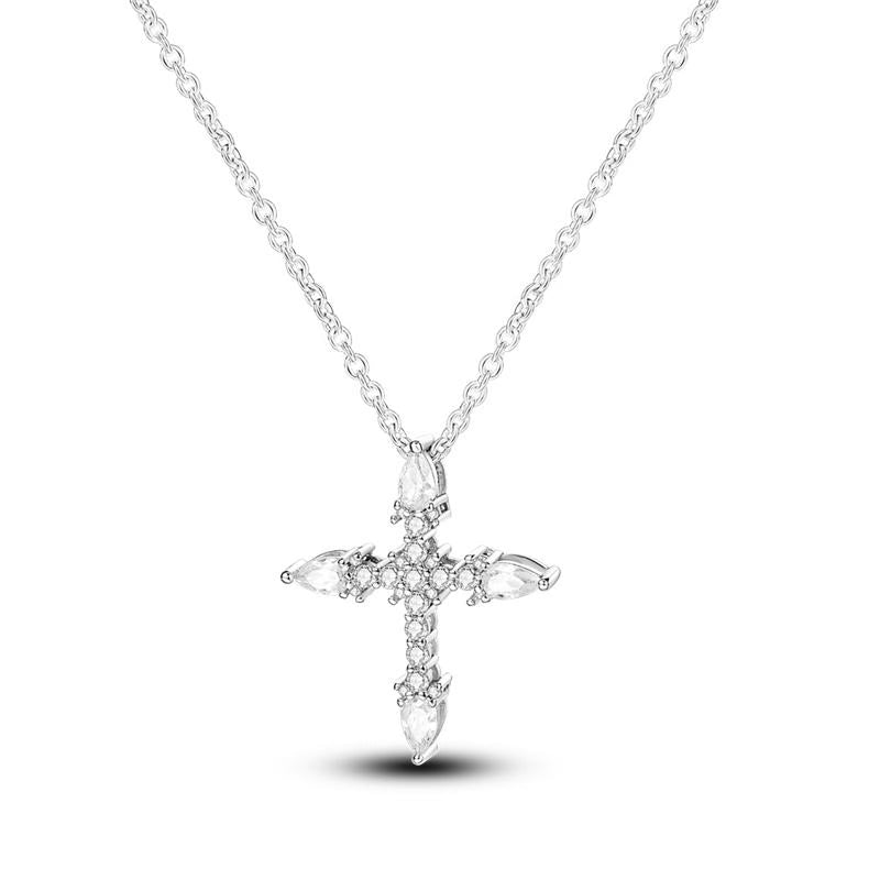 Diamante Cross Necklace