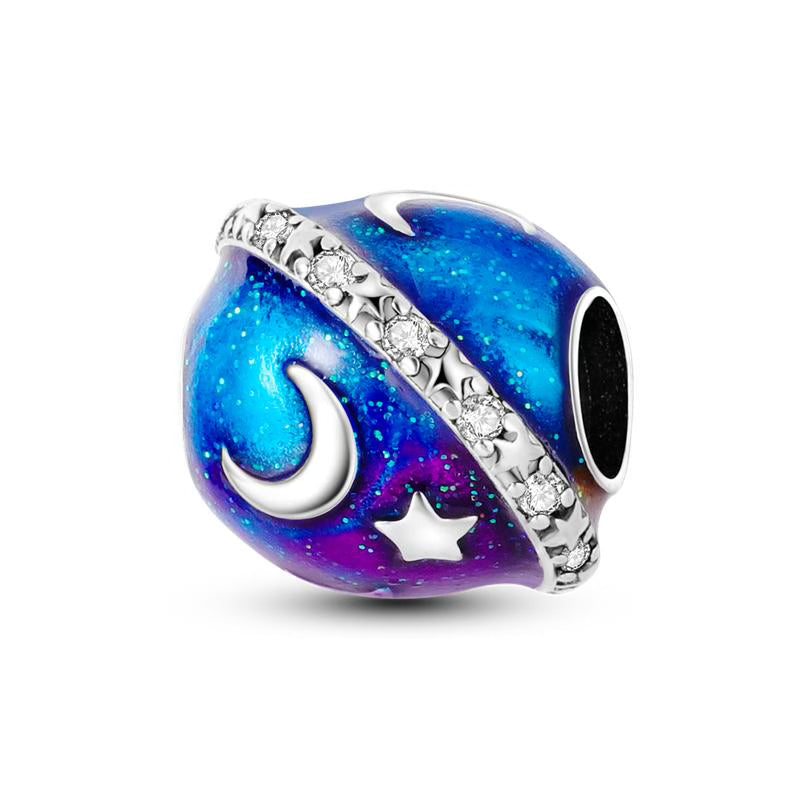 Cosmic Diamante Band Round Charm