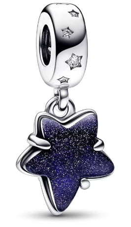 Sparkly Purple Star Pendant Charm