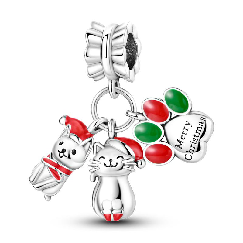 Merry Christmas Pet & Paws Pendant Charm