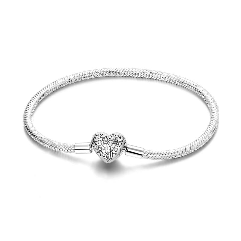 Intricate Love Heart Detail Charm Bracelet