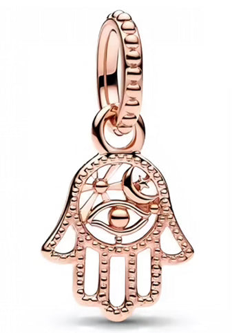Rose Gold Evil Eye Pendant Charm