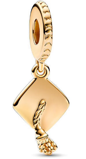 Golden Cap & Tassel Pendant Charm