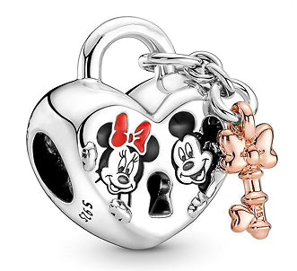 Ms & Mr.Mouse Rose Gold Key Pendant Charm