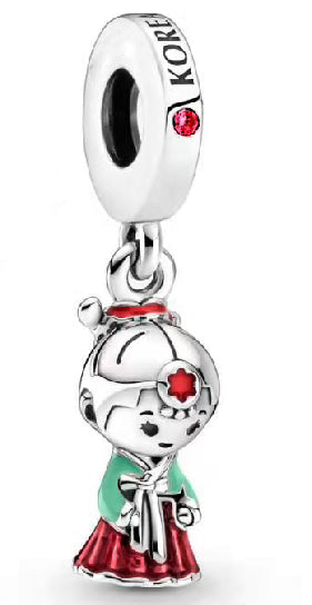 Red Star Girl Pendant Charm