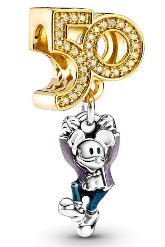 Mr.Mouse Golden 50 Diamante Charm