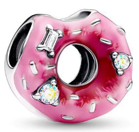 Pink Sprinkle Doughnut Charm