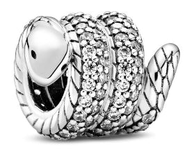 Wrapped Snake Diamante Charm
