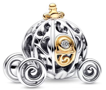 Silver & Golden Carriage Charm