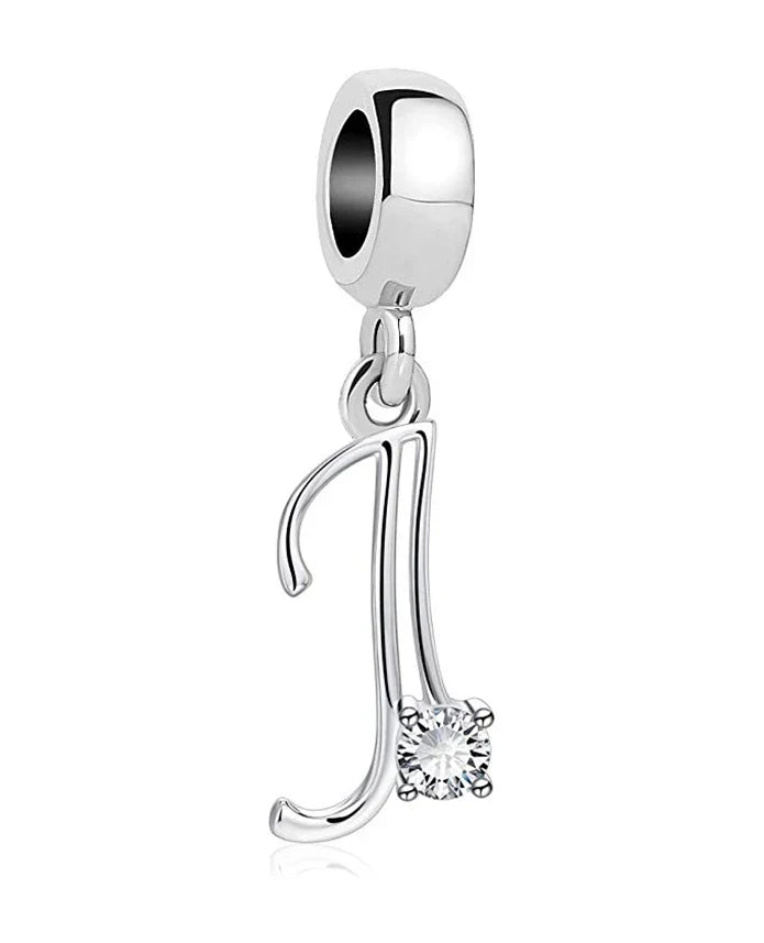 925 Silver Letter Charm D022-J
