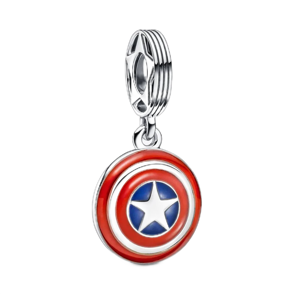 925 Captain America Silver Charm 790780C01-by
