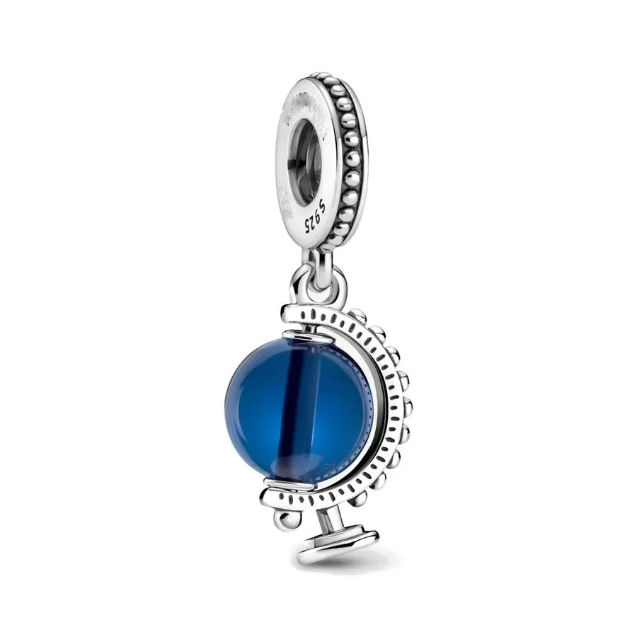 925 Globe Charm B1443