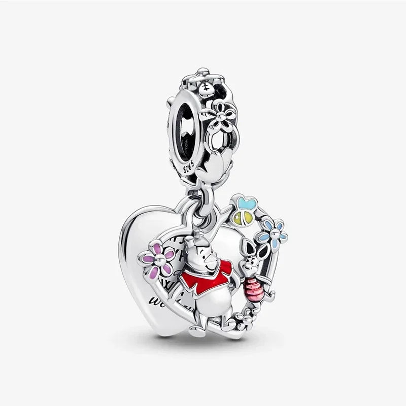 925 Bear HeartCharm MAROON
