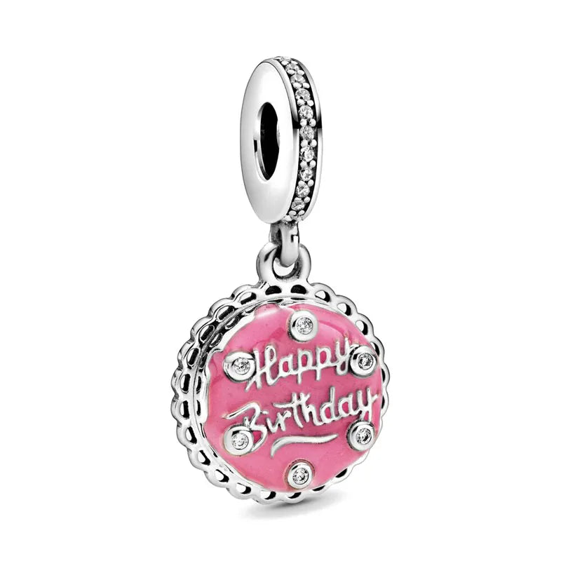 925 Happy Birthday Charm B458