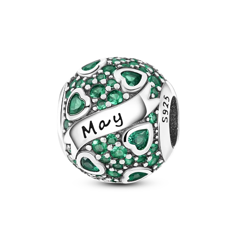 925 Silver Birthstone Charm KTC098