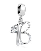 925 Silver Letter Charm D022-B
