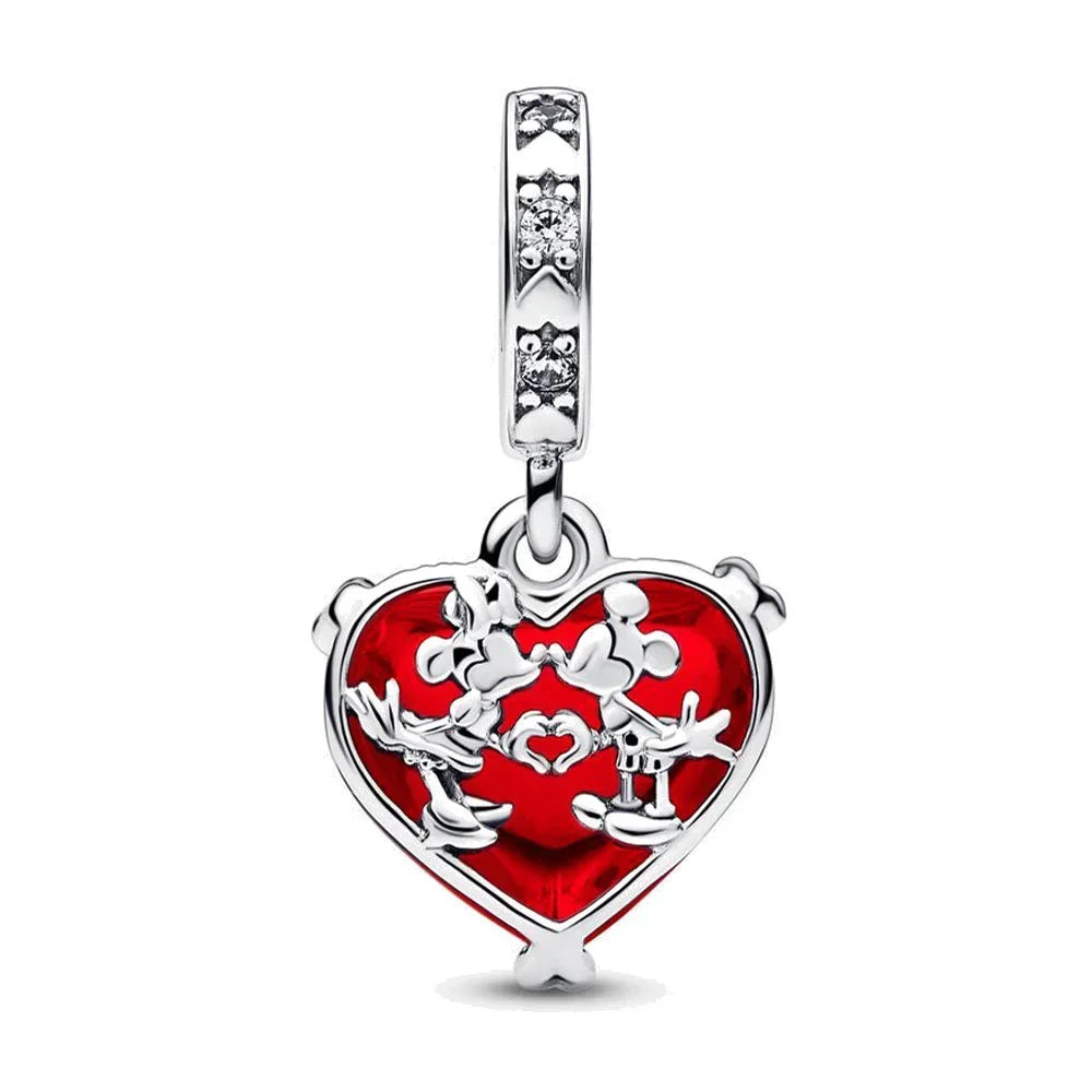 925 Heart Charm Yellow