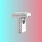 925 Silver Letter Charm D044-T