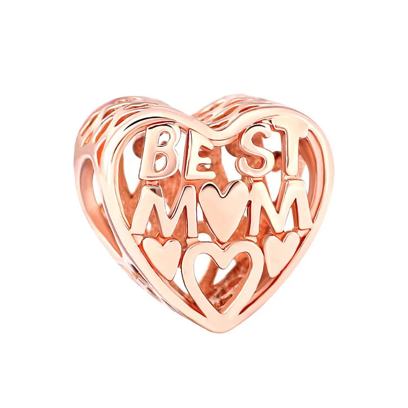 Rose Gold Plated Best Mom Charm