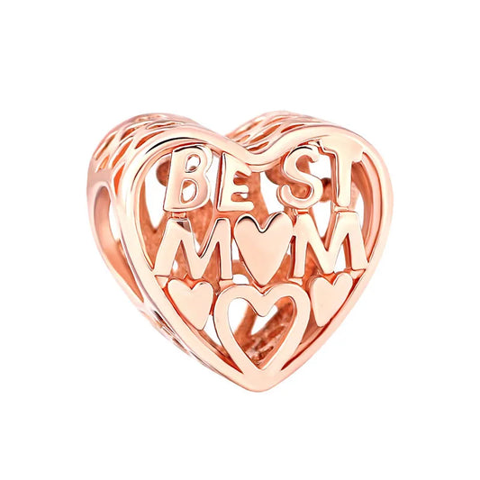 Rose Gold Plated Best Mom Charm