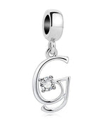 925 Silver Letter Charm D022-G